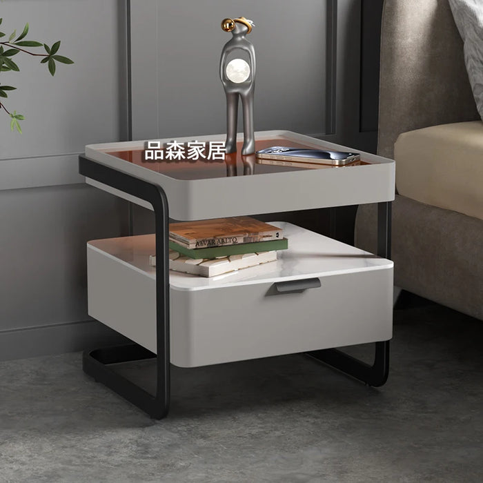 Storage Luxury Nightstands Space Saving Cabinet Advanced Sense Designer Nightstands Drawers Mesa De Noche Postmodern Furniture