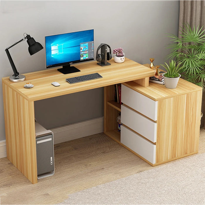 Nordic Minimalist Office Desk Long Work Computer Drawers Ideas Design Bedroom Desk Tables Set Scrivania Per Pc House Furniture