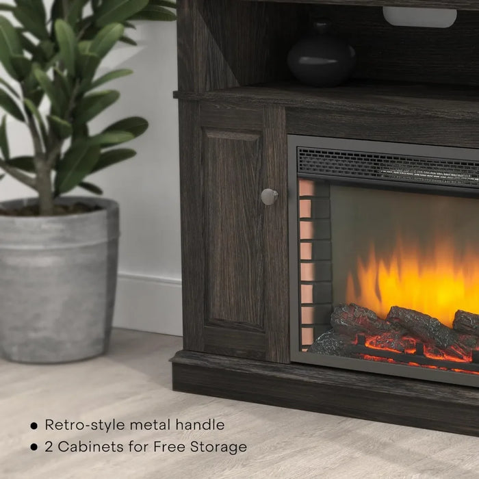 48 Inch Electric Fireplace Tv Cabinet Furniture for Modern Television Stands Entertainment Center With 28" Fireplace Stand Home