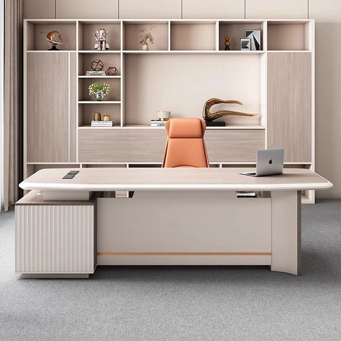 Minimalist Modern CEO Business Computer Desk Gaming Luxury Escritorios Square Office Furniture Desk With Drawers L Shaped Desk