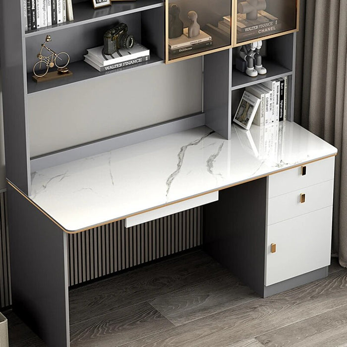 Home Computer Office Desks Study Table Write Shelf Storage Office Desks Modern Luxury Escritorio Ordenador Work Furniture QF50OD