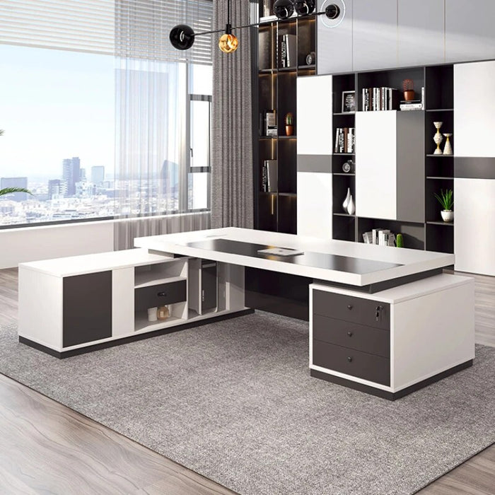 President Boss Office Desks Modern Simplicity Combination Charge Office Desks Luxury Storage Escritorios Work Furniture QF50OD