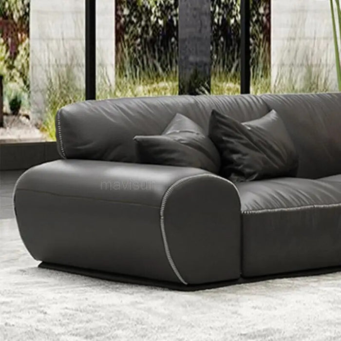 Simple Minimalist Household Comfortable Upholstered Leather Sofa Set Modern Couch Furniture Living Room Armchair For Leisure