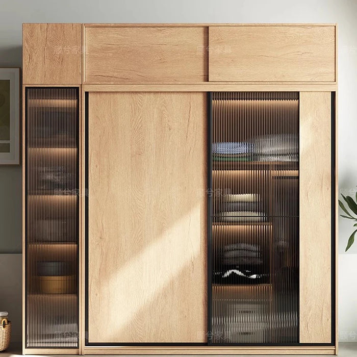Clothing Rack Bookshelf Wardrobe Wooden European Bedroom Stands Nightstands Switch Closet Clothes Garderobe Luxury Furniture