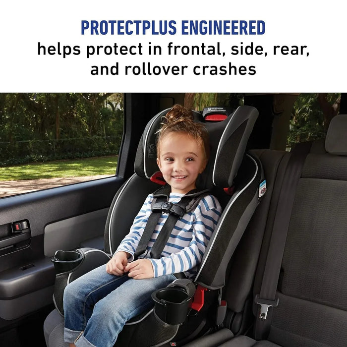 Slimfit 3 in 1 Car Seat, Slim & Comfy Design Saves Space in Your Back Seat ，Furniture
