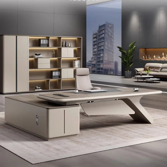 Executive Drawers Office Desk Study Writing Desktops Work Standing Office Desk Meeting Mesa De Escritorio Luxury Furniture