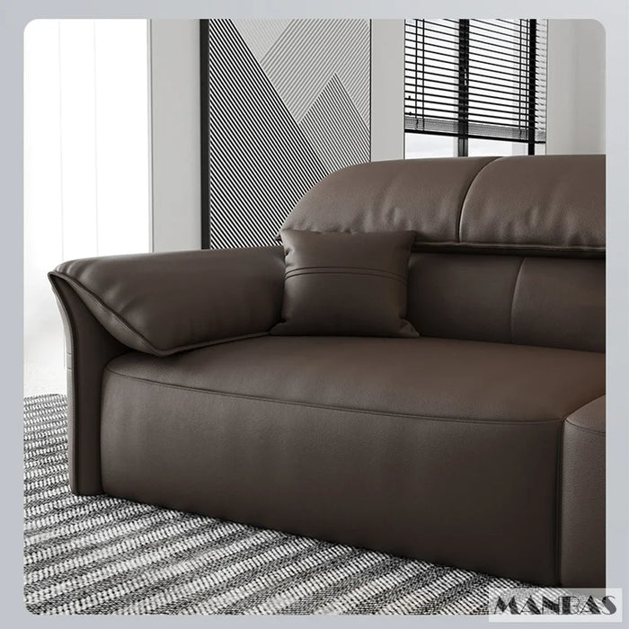 Linlamlim Electric Sofa Convertible for Cinema Living Room | Genuine Leather Electric Multifunction Sofa Bed | Folding Sofa Beds