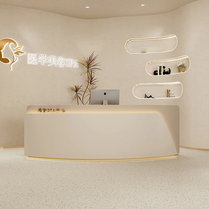 Podium Stand Church Front Desk Reception Counter Office Desk Luxury Cafe Counter Checkout Theke Rezeption Beauty Salon Furniture
