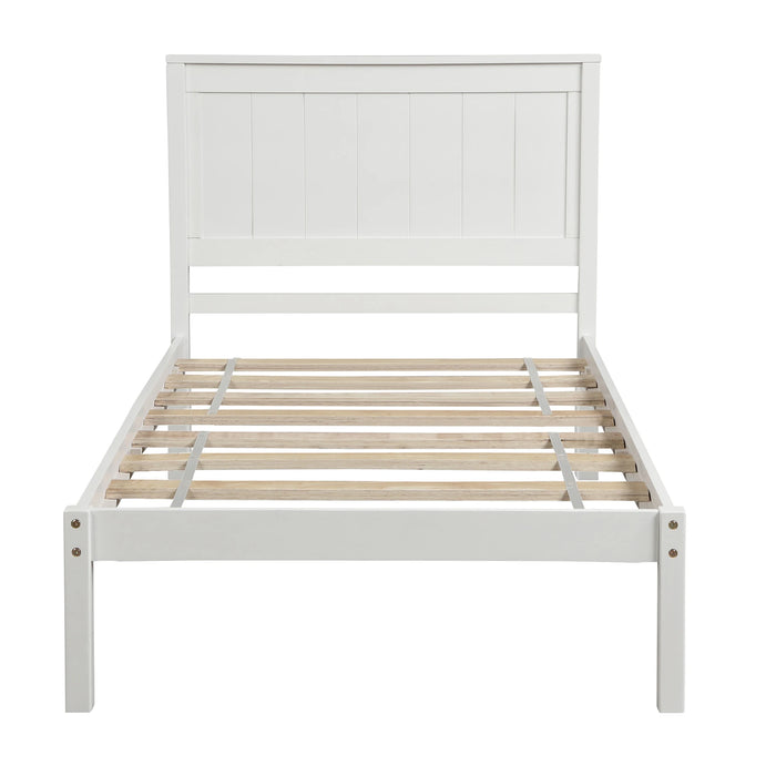 Twin/Full/Queen Platform Bed Frame with Headboard  Wood Slat Support Bedroom Furniture