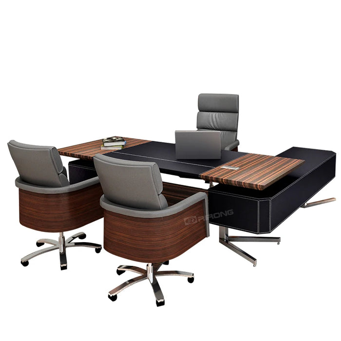 Small personal Office Furniture Set Wood Office Executive Table Loft Ins Home Study Space Design Manager Custom Office Desk Sets