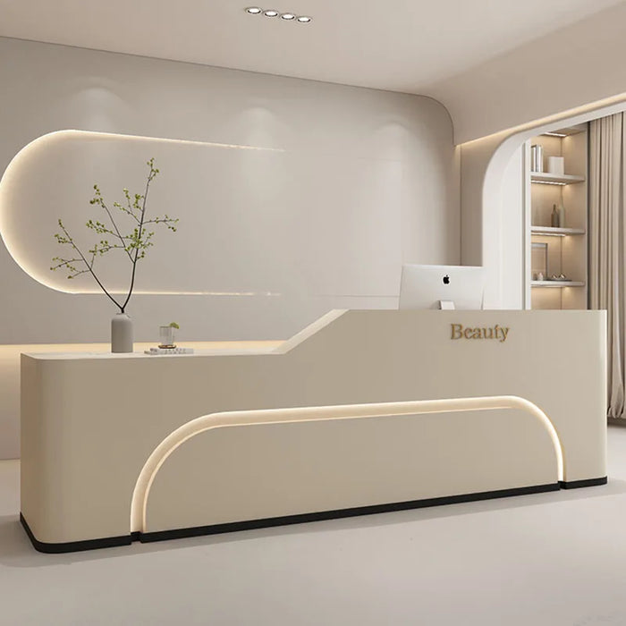 Office Luxury Reception Desk Cashier Table Register Shop Modern Conference Reception Desk Counter Theke Rezeption Bar Furniture