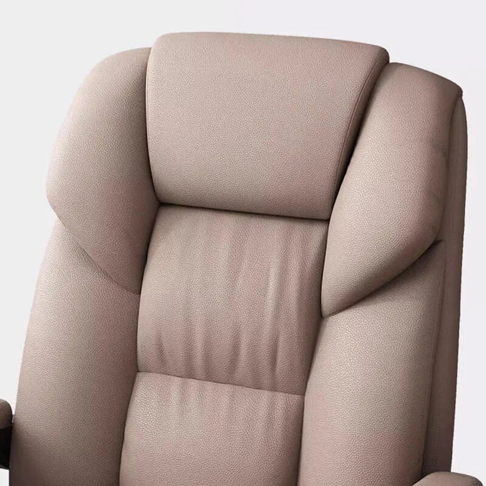 Wheel Back Cushion Office Chair Leather Lounge Executive Lazyboy Chair Retro Luxurious Sillon Reclinables Theater Furniture