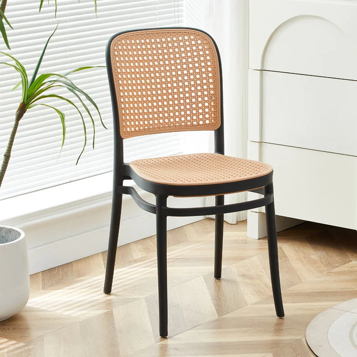 Rattan Nordic Dining Chairs Plastic Salon Unique Design Dining Chairs Modern Luxury Silla Comedor Dining Room Furniture WK50CY