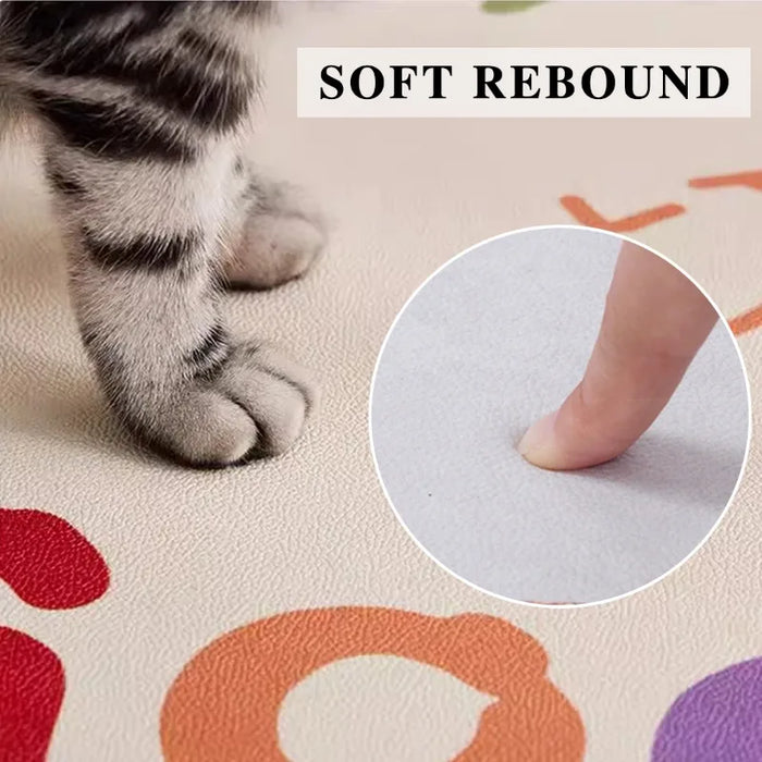 Waterproof Pet Floor Mat Urineproof Pvc Carpet Home Decoration Luxury Cat Dog Kennel Fence Area Rugs Scrubable Kitchen Foot Mats