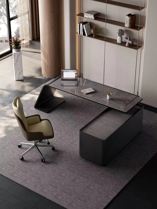 Light luxury and extremely simple slate desk, modern office desk, high-end study desk, computer desk, household fashion desk