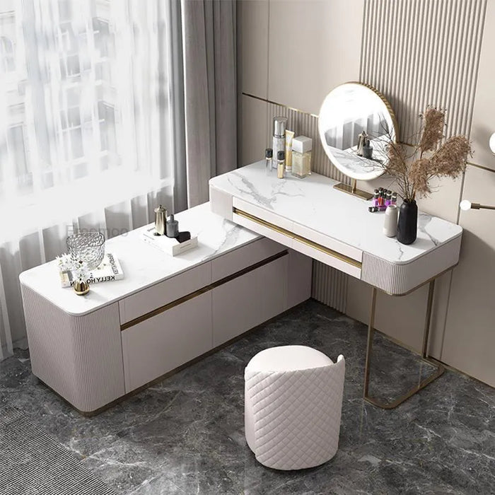Solid Vanity Makeup Dressing Table Bedroom Mirror Comfortable Modern Luxury Dresser Tables Cabinets Kommode Vanity Accessories