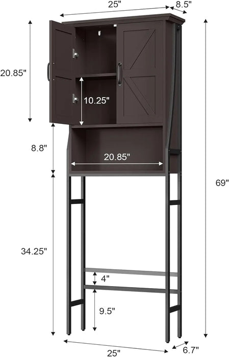 MXARLTR Over The Toilet Rack for Bathroom, Over The Toilet Storage Cabinet, Over Toilet Bathroom Organizer