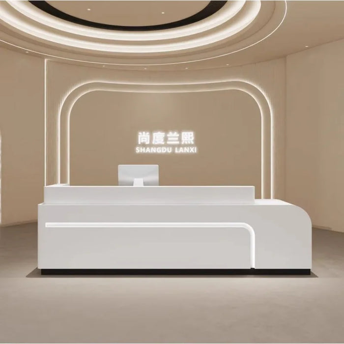 Commercial Hotel Reception Desk Beauty Salon Luxury Lectern Information Simple Reception Desk Modern Mostrador Room Furniture