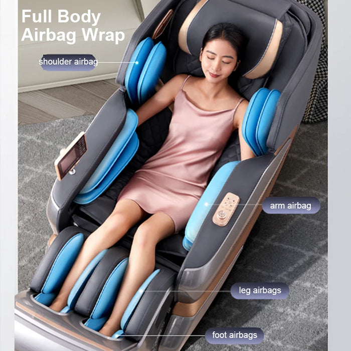 Jinkairui Electric Massage Chair Luxury 3D Automatic Body Airbags Heating Kneading Multi-function Zero Gravity Home Office Sofa