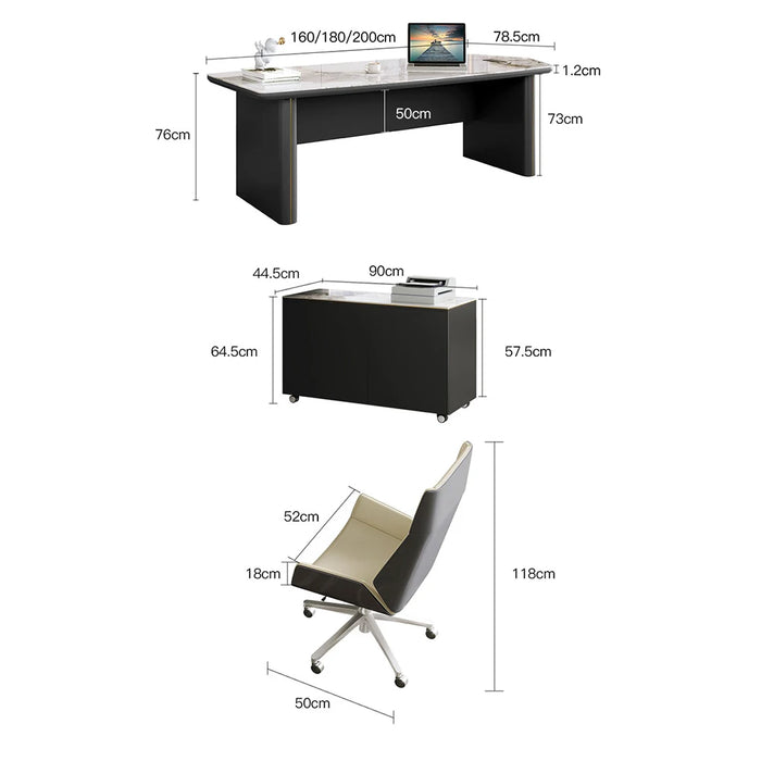Luxury Slate Desk Modern Simple High-End Desk