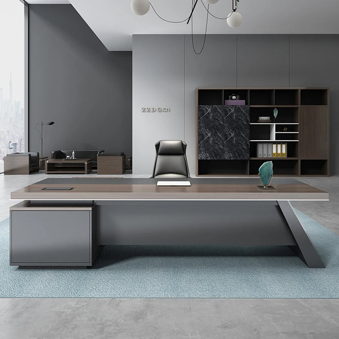 Single Person CEO Desk Manager Office Furniture L Shaped Office Table Home Gaming Square Computer Study Office Standing Desk