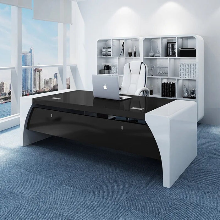 Office furniture boss desk president table simple modern fashion baking paint manager office desk chair assembly Taipan desk
