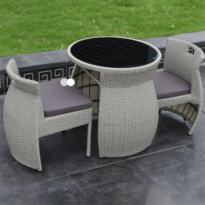 Modern Balcony Small Table and Chair Combination Three-piece Home Garden Outdoor Patio Leisure Rattan Chairs Rattan Furniture