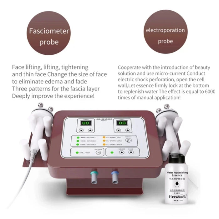 Professional Facial Lifting Needle-Free Electroporation Physiotherapy Machine Tighten Skin and Remove Spots for Beauty Salon Spa