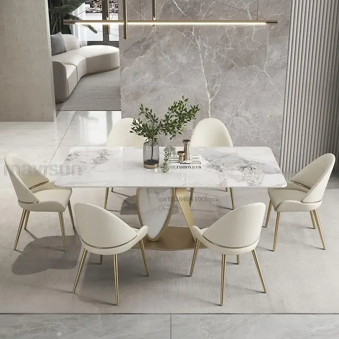 Office Long Dining Table Designer Rectangular Table Chairs Restaurant Coffee Dinning Juegos De Comedor Garden Furniture Sets GM