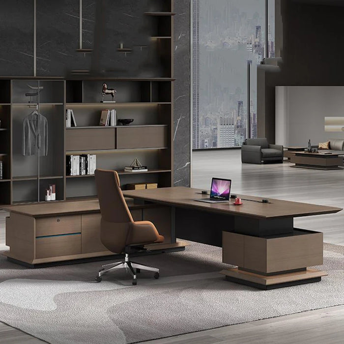 Executive Drawers Modern Desk Corner Computer Luxury Meeting Office Desk Workbench L Shape Mesas De Escritorio Luxury Furniture