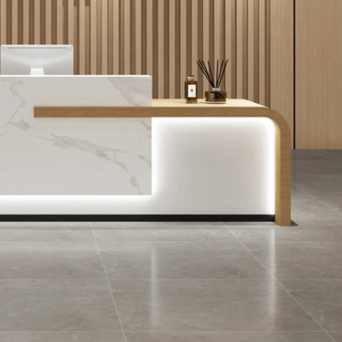 Console Gaming Reception Desk Office Standing Luxury Executive Reception Desk Computer Toonbank Receptie Office Furniture