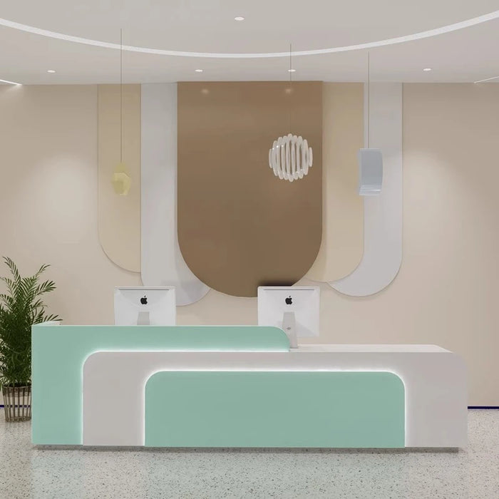 Storage Desktop Reception Desk Service Counter Cashiers Computer Reception Desk Writing Scrivania Per Ufficio Luxury Furniture