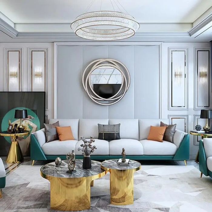 Light Luxury Sponge Sofa For Living Room Home Furniture Sets Luxury Simplicity French Designer Sectional Leather Sofa Armchair