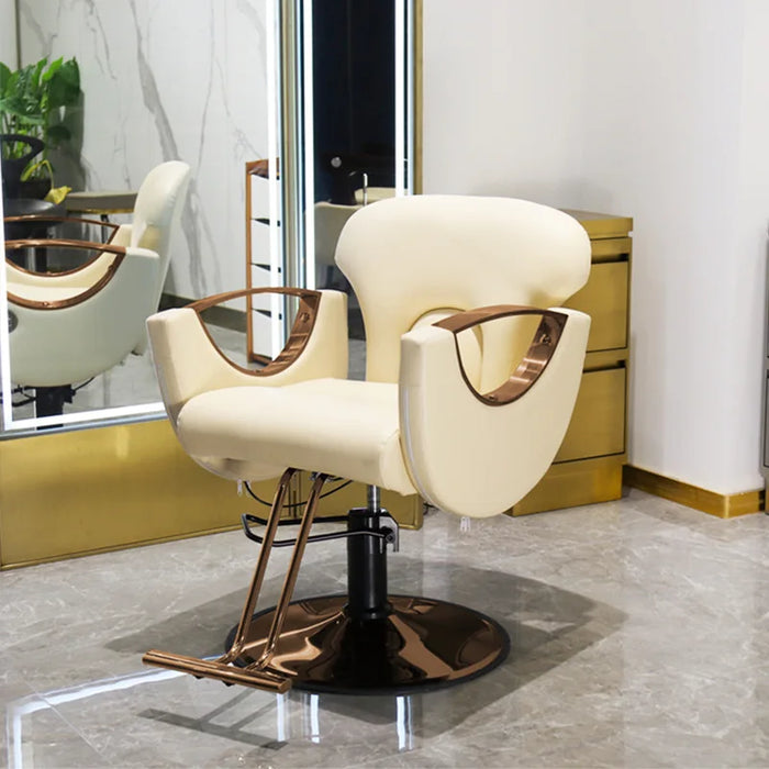 Pink Swivel Barber Chairs Rotating Stylist Professional Hairdressing Chairs Swivel Silla Estetica Barber Equipment MQ50BC