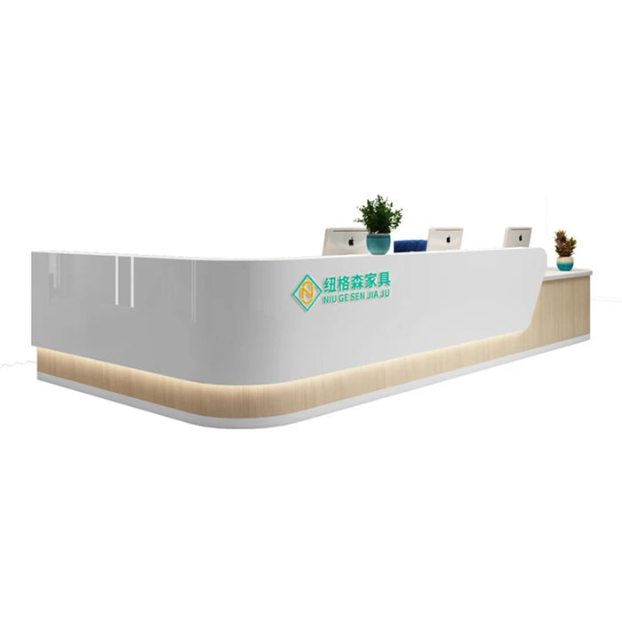 White Computer Reception Desk Luxury Console Executive Storage Reception Desk Desktop Scrivania Con Cassetti Modern Furniture