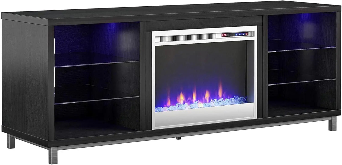 Lumina Fireplace TV Stand for TVs up to 70", White