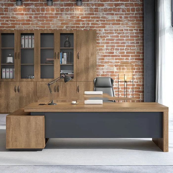 Corner L Shaped Office Desk Drawers European Monitor Reception Computer Desks Storage Supplies Mesa De Computador Furniture