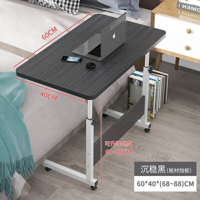 Folding Portable Mobile Lift Computer Desk Study Table Height Adjustable Computer Desk Lap Bed Tray Bed Desk Work Furniture