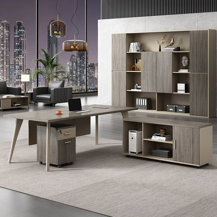 Wooden Meeting Office Desk Lap Storage Luxury Modern Work Conference Table Office Desk Mainstays Meuble Bureau Luxury Furniture