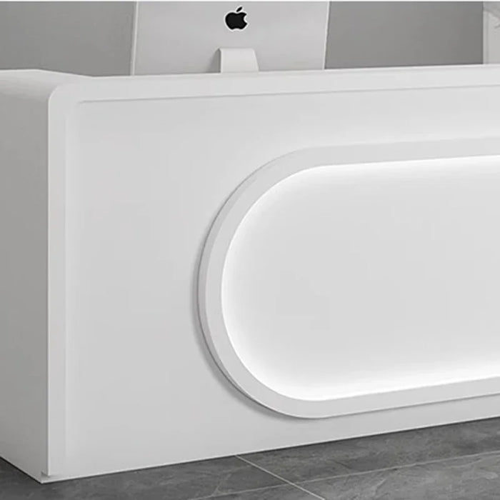 Hotel Conference Reception Desk White Podium Cashier Lectern Information Office Reception Desk Nail Mostrador Cajero Furniture