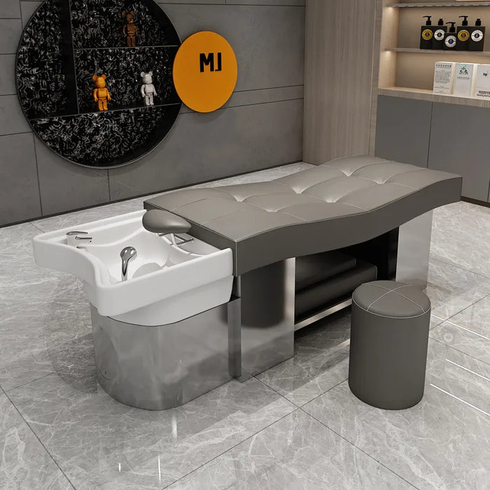 Simple Shampoo Bed Hairdresser Beauty Head Spa Shaving Chair Professional Cosmetic Sedia Per Shampoo Hairsalon Furniture CY50XT