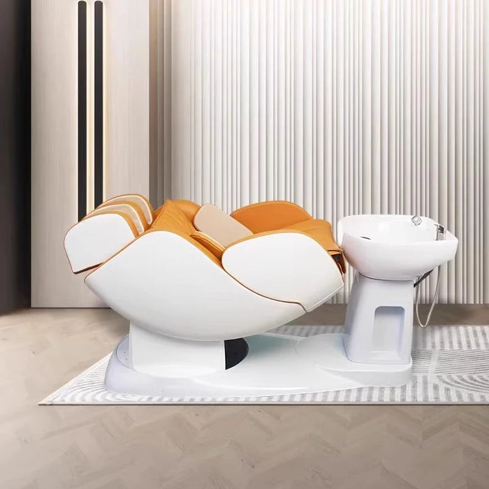 Hair Washing Massage Bed Electric Beauty Styling Barber Shaving Chair Hairdresser Simple Sillas Peluqueria Spa Furniture CY50XT