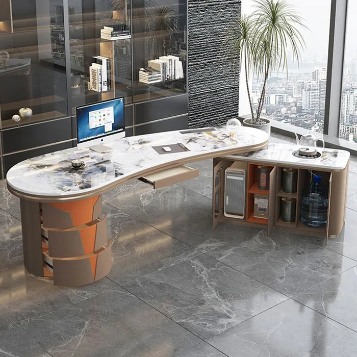 Executive Office Desk Luxury Bedroom Storage Desktop Writing Desk Study Conference Corner Scrivania Con Cassetti Home Furniture
