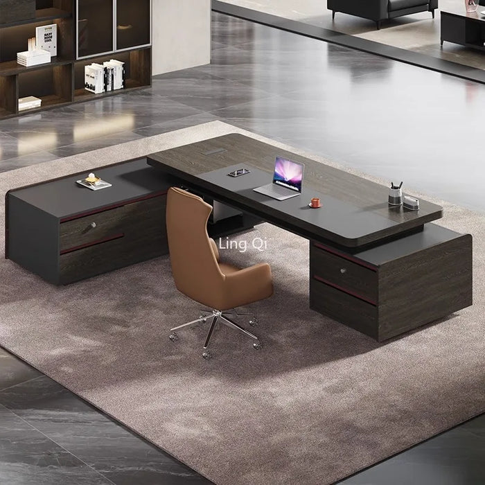 New Chinese High Quality Office Desk Luxury Boss Unique Designer Computer Desks Corner Study Mesa Escritorio Office Furniture