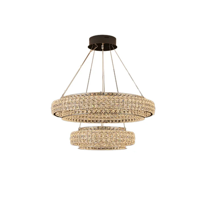 Luxury Round Ceiling Chandeliers Crystal Home Decor Modern Hanging Light Ceiling Suspension Lamps for Living Room Lustres