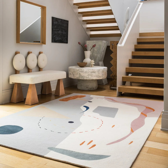 Modern Simple Living Room Decorative Carpets Light Luxury Bedroom Bedside Large Area Soft Carpet Home Cloakroom Non-slip Rugs