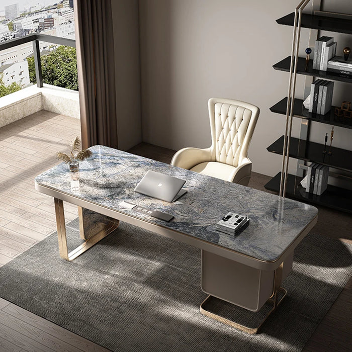 Drawers Executive Office Desks Computer Metal Conference Desktop Workstation Modern Console Tavolo Da Lavoro Luxury Furniture