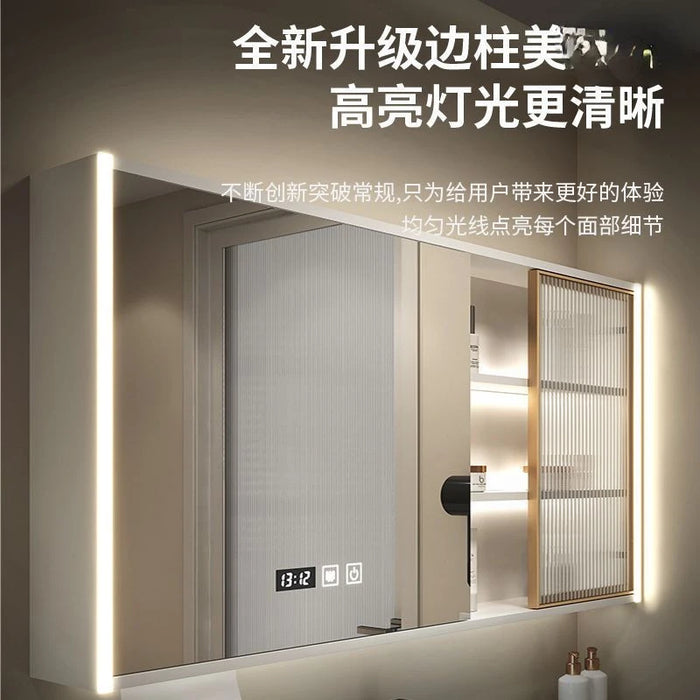 Modern White Bathroom Cabinet Under Sink Ceramic Integrated Washbasin Smart Mirror Cabinet Bathroom Vanity Bathroom Furniture