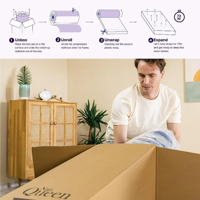 NapQueen King Mattress, 12 Inch Victoria Hybrid Cooling Gel Infused Pocket Spring and Memory Foam Mattress, King Size Mattress