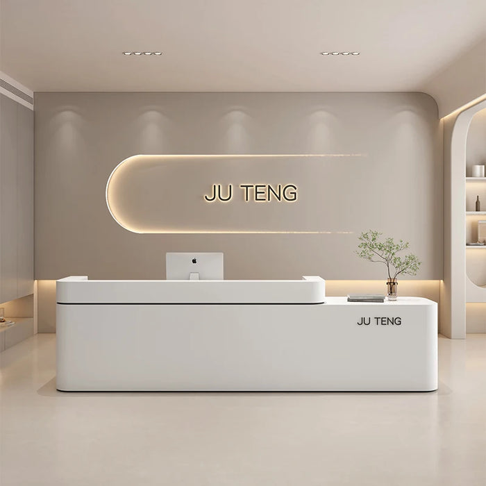 Office Reception Desk White Study Salon Luxury Counter Computer Shop Reception Desk Lectern Small Escritorio Bar Furniture